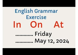At On In | English Grammar Exercise