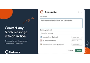 Clockwork — AI powered bot to track action items within Slack
