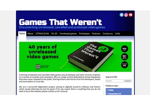 Games That Weren't: Preserving Cancelled and Unreleased Video Game History