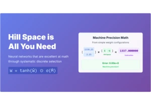 Hill Space: Neural nets that do perfect arithmetic (to 10⁻¹⁶ precision)