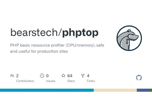 Phptop: Simple PHP ressource profiler, safe and useful for production sites