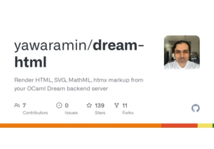 Dream-HTML – render HTML, SVG, MathML, Htmx markup from OCaml