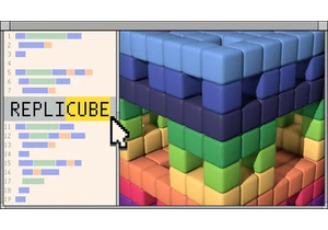 Replicube: A puzzle game about writing code to create shapes