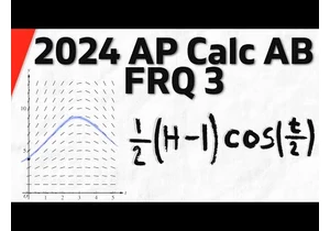 2024 AP Calculus AB/BC FRQ 3 Solution | Calculus 1 Exercises