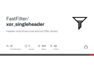 XOR_singleheader: Header-only binary fuse and XOR filter library