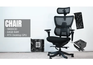 This gaming PC stuffed into a desk chair doubles as a butt warmer