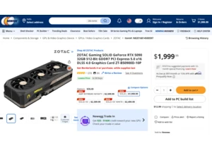 Newegg has RTX 5090 cards in stock at base price right now