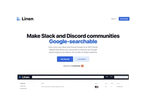 Linen — Make Slack and Discord communities Google-searchable