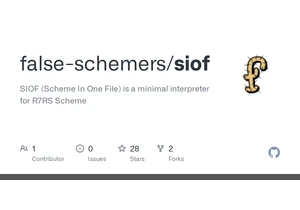 SIOF (Scheme in One File) – A Minimal R7RS Scheme System