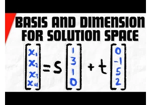 Find Basis and Dimension of Solution Space | Linear Algebra Exercises