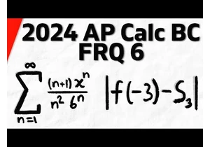 2024 AP Calculus BC FRQ 6 Solution | Calculus 1 Exercises