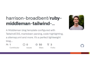 A Ruby, Middleman and TailwindCSS blog template