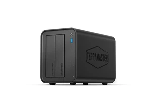 This 2-bay NAS can accommodate up to 60TB of hard drive storage and supports up to 50 user accounts