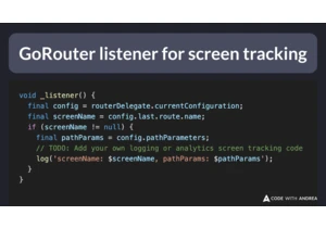 GoRouter Delegate Listener for Screen Tracking