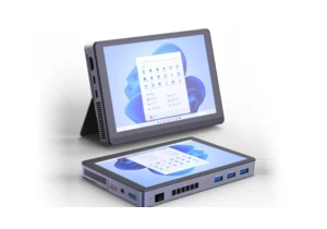 This is the weirdest Windows tablet you'll see today: a tiny battery, but also Windows 11 Pro and eight - yes 8, ports