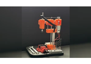 3D-printed drill press can drill through metal — costs around $45 to create your own drill press