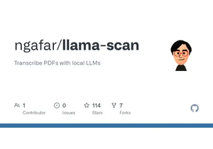 Llama-Scan: Convert PDFs to Text W Local LLMs