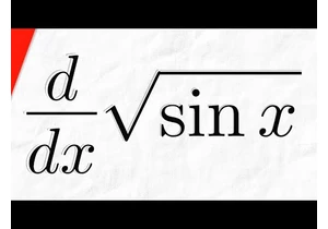 Derivative of sqrt(sinx) with Chain Rule | Calculus 1 Exercises