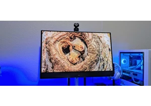 This 4K OLED monitor has stereo speakers that follow you — but it's missing something "imPORTant"