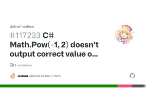 Math.Pow(-1, 2) == -1 in Windows 11 Insider build