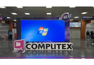 Prominent Computex sign runs Windows 7, as Microsoft insists we move on from Windows 10