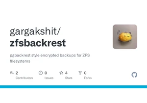 Zfsbackrest: Pgbackrest style encrypted backups for ZFS filesystems