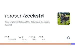 Show HN: Zeekstd – Rust Implementation of the ZSTD Seekable Format