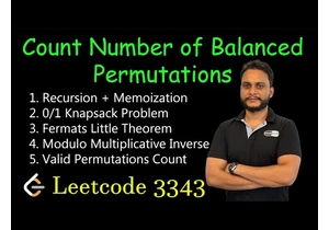 Count Number of Balanced Permutations | Leetcode 3343
