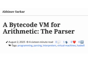 A Bytecode VM for Arithmetic: The Parser