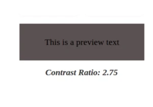 Create a color contrast checker with HTML, CSS, and JavaScript