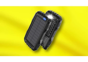 This rugged solar power bank with built-in flashlight is a steal for $23