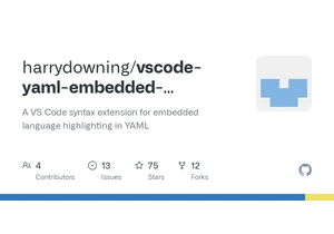 VSCode extension for syntax highlighting multi-line YAML strings
