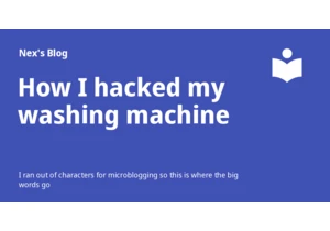 I hacked my washing machine