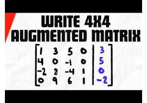 Write 4x4 Augmented Matrix for the System of Equations | Linear Algebra Exercises
