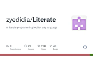 Literate programming tool for any language
