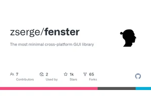 Fenster: Most minimal cross-platform GUI library
