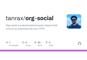 Org-social is a decentralized social network that runs on an Org Mode