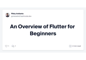 An Overview of Flutter for Beginners