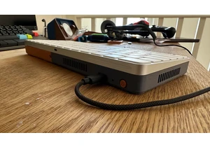 Steam Deck nested inside an Apple Magic Keyboard transforms into a portable gaming PC
