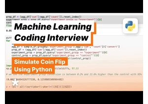 ML Data Science Coding Question - Calculate the Probability of a Fair Coin and Simulate It