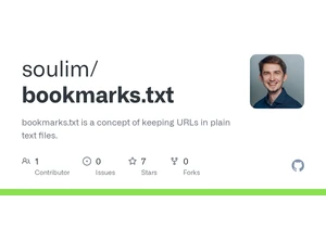 Bookmarks.txt is a concept of keeping URLs in plain text files