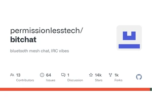 Bitchat - P2P Chat on Bluetooth (no Internet, phone number, etc.)