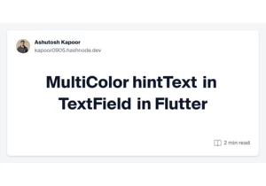 MultiColor hintText in TextField in Flutter