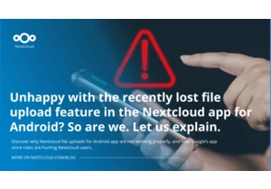 The recently lost file upload feature in the Nextcloud app for Android