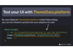 Test your UI with ThemeData.platform