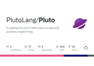 Pluto is a unique dialect of Lua with a focus on general-purpose programming