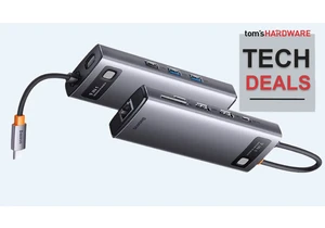  This Baseus laptop hub is 38% off, great for a standing desk or secondary workstation – versatile 9-in-1, dual-HDMI, 100W PD passthrough port expander is a mere $39 
