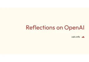 Reflections on OpenAI