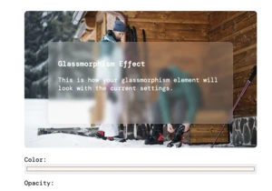 How to create a glassmorphism generator tool