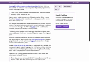 Serving 200M requests per day with a CGI-bin